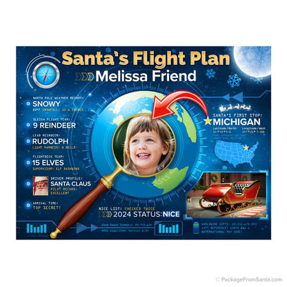 Santa Flight Plan (Personalized)