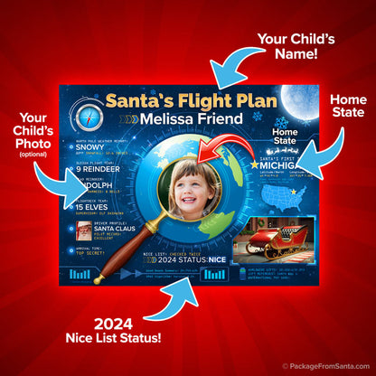 Santa Flight Plan (Personalized)