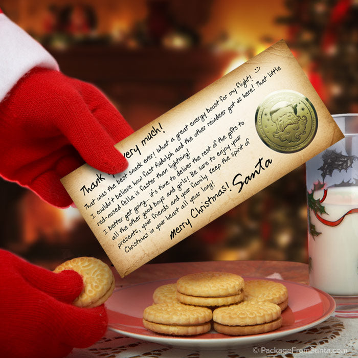 Santa Thank You Note w/ Gold Santa Seal